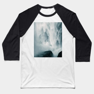 Close-up of a raging and wild waterfall in Iceland – Landscape Photography Baseball T-Shirt